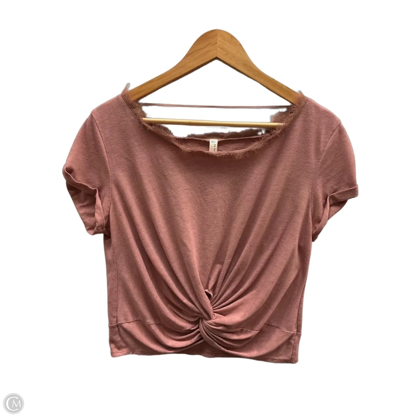 Top Short Sleeve By Free People In Mauve, Size: L