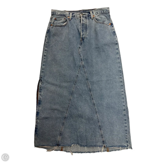 Skirt Maxi By Levis In Blue Denim, Size: 3x