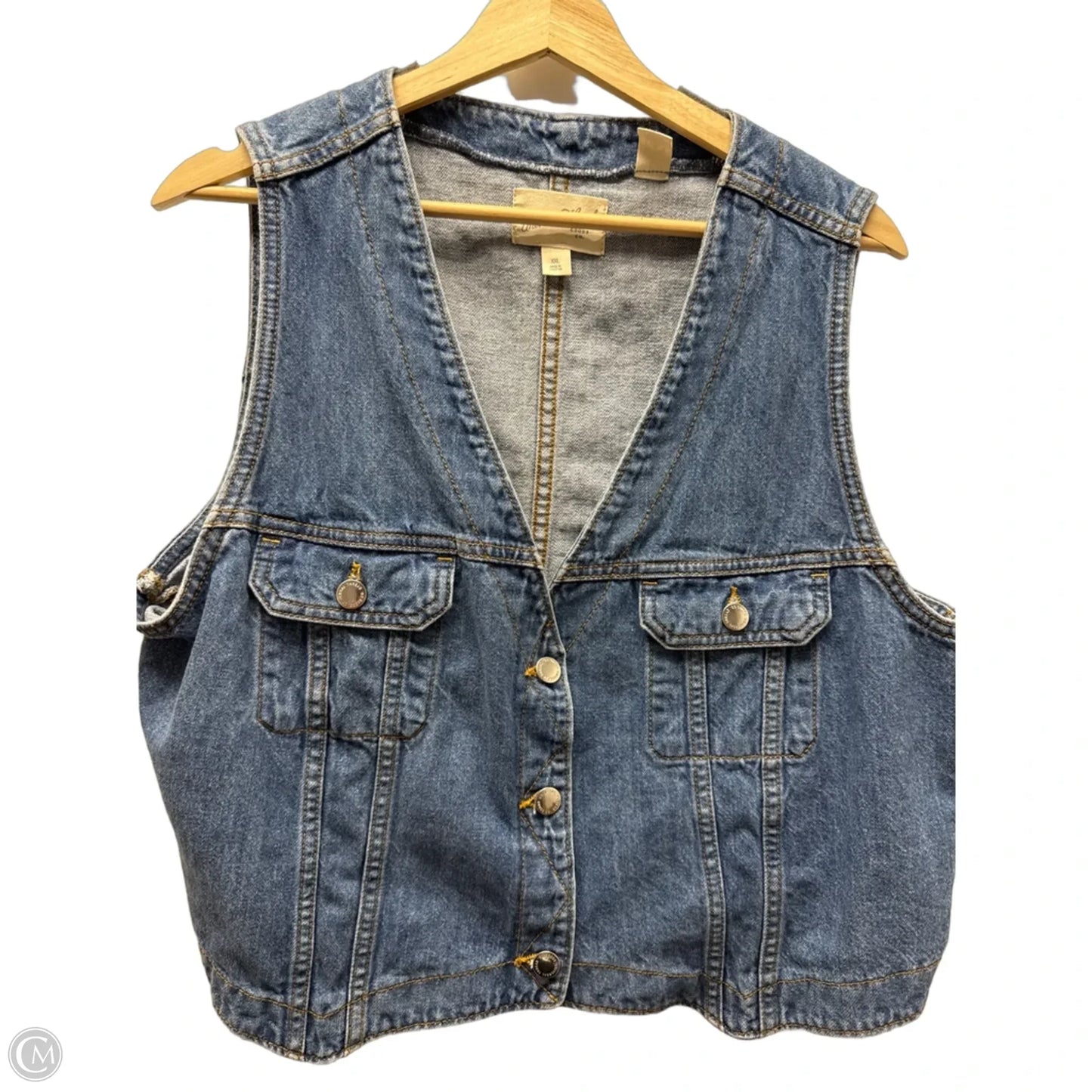 Vest Other By Universal Thread In Blue Denim, Size: Xxl