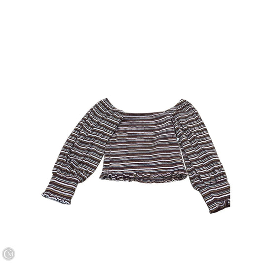Top Long Sleeve By Anthropologie In Striped Pattern, Size: S