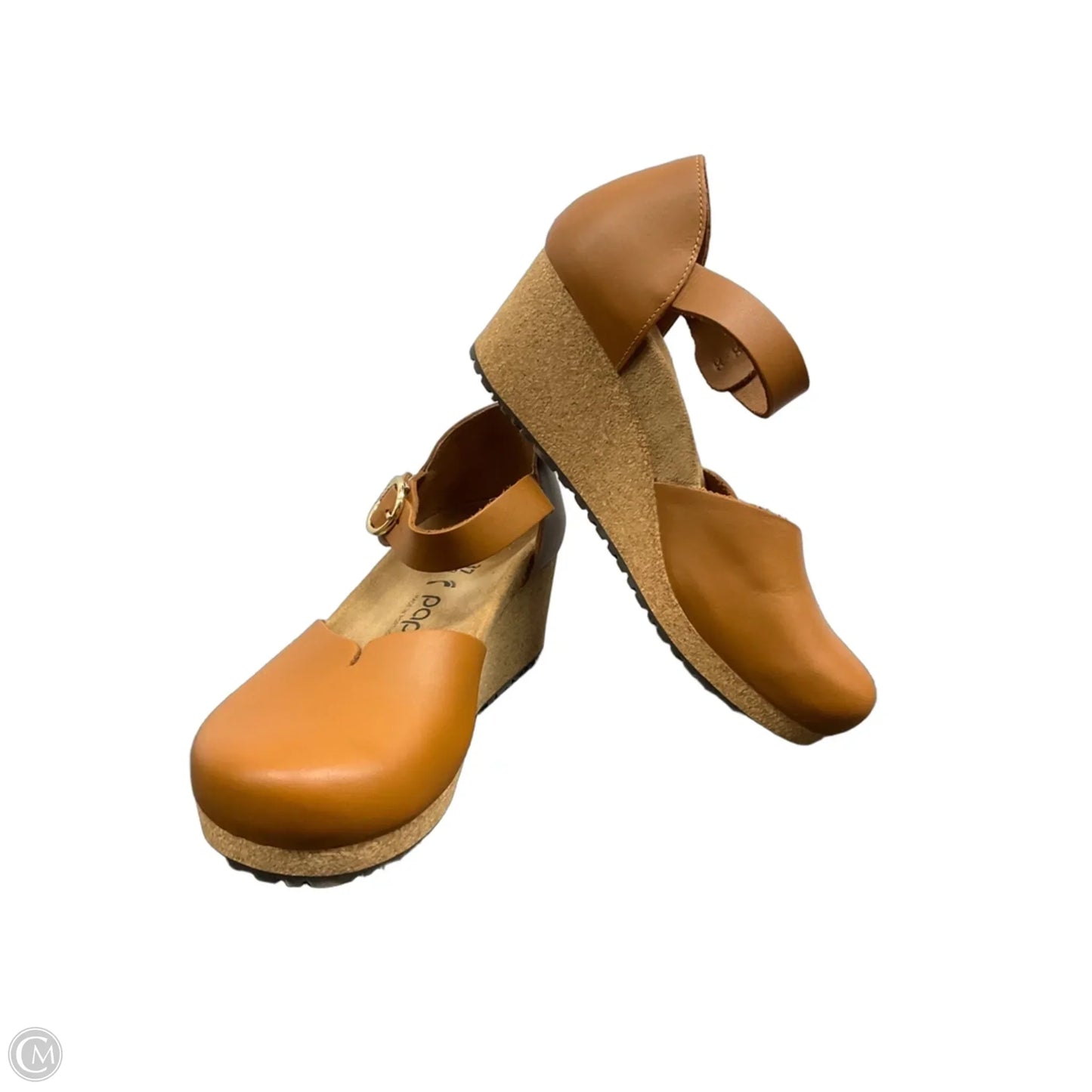 Shoes Heels Wedge By Clothes Mentor In Brown, Size: 6.5