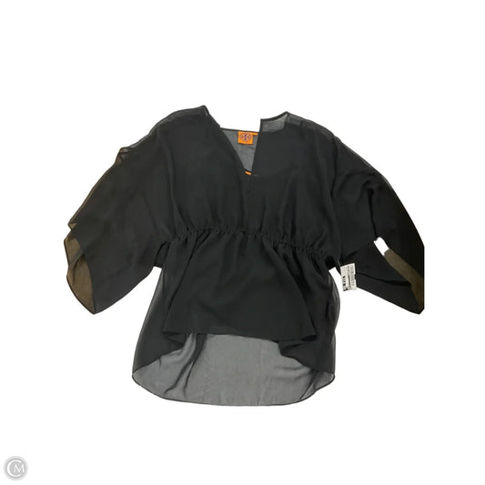 Top Short Sleeve Designer By Tory Burch In Black, Size: 4