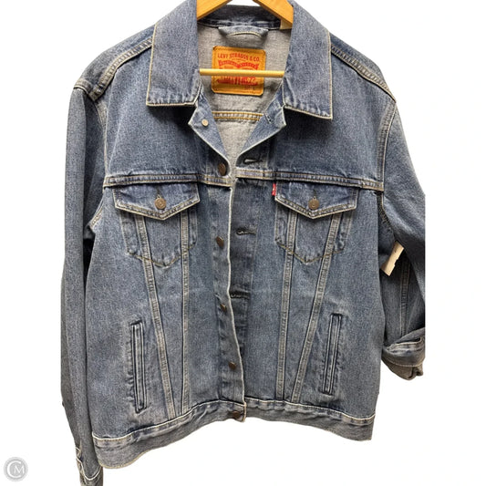 Jacket Denim By Levis In Blue Denim, Size: L