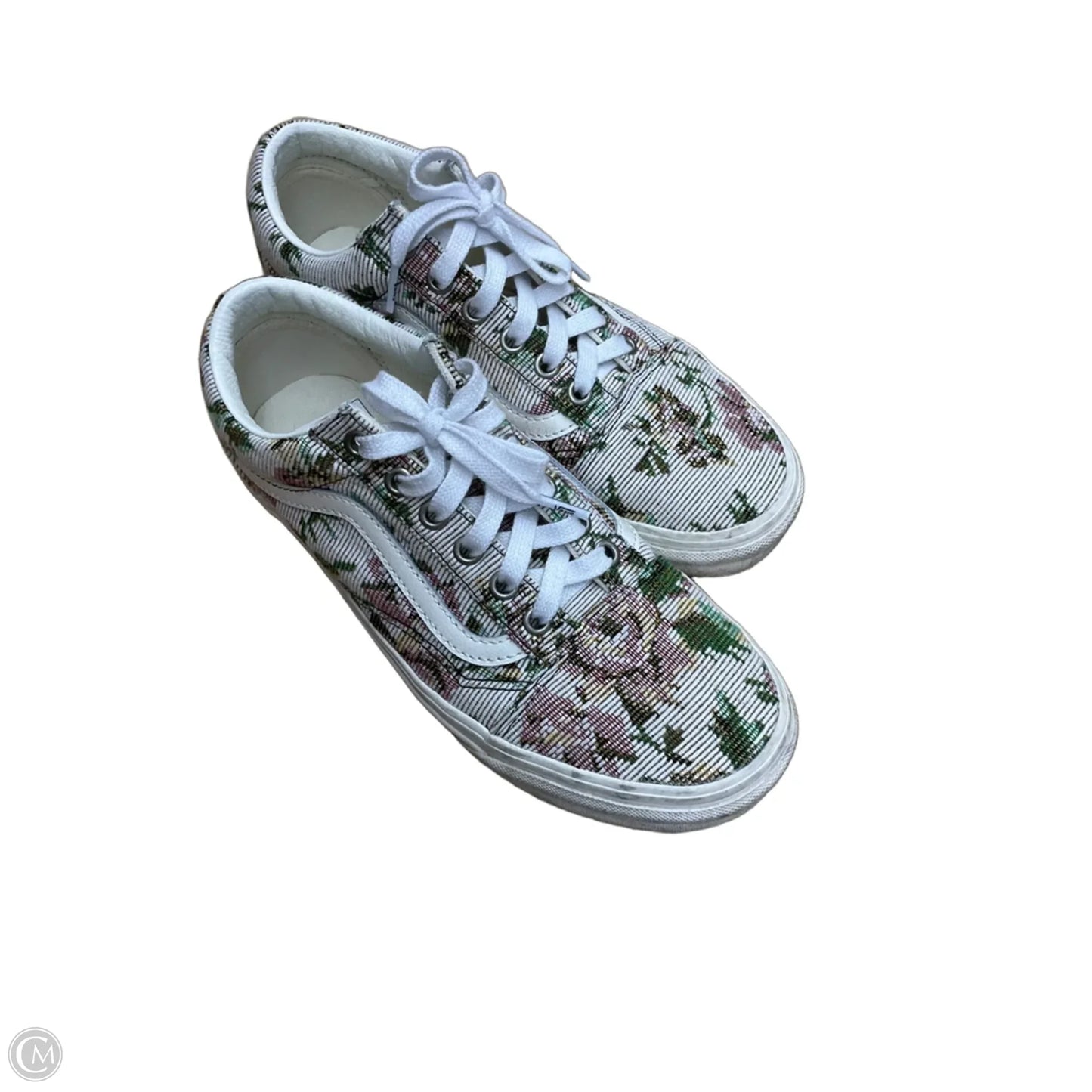 Shoes Sneakers By Vans In Floral Print, Size: 7.5