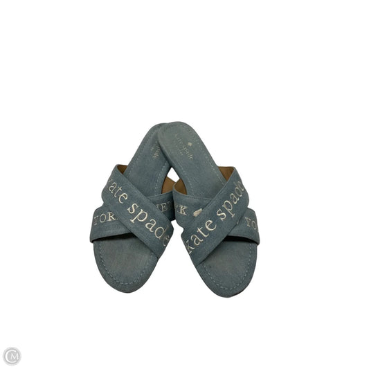 Sandals Designer By Kate Spade In Blue Denim, Size: 8