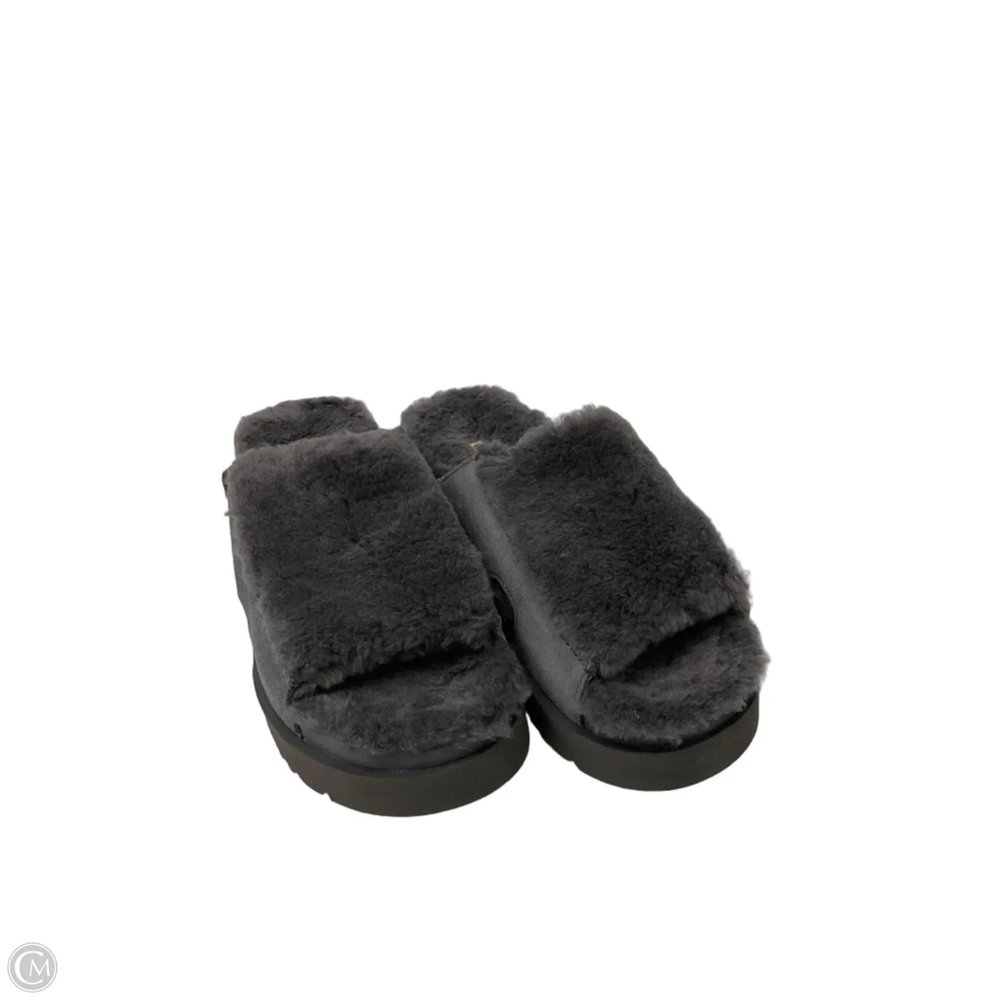 Slippers Designer By Ugg In Grey, Size: 9