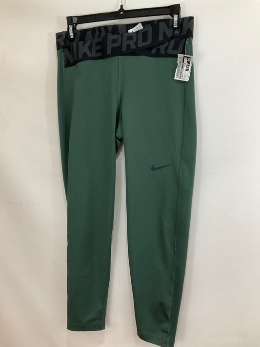Green Athletic Leggings Nike Apparel, Size M