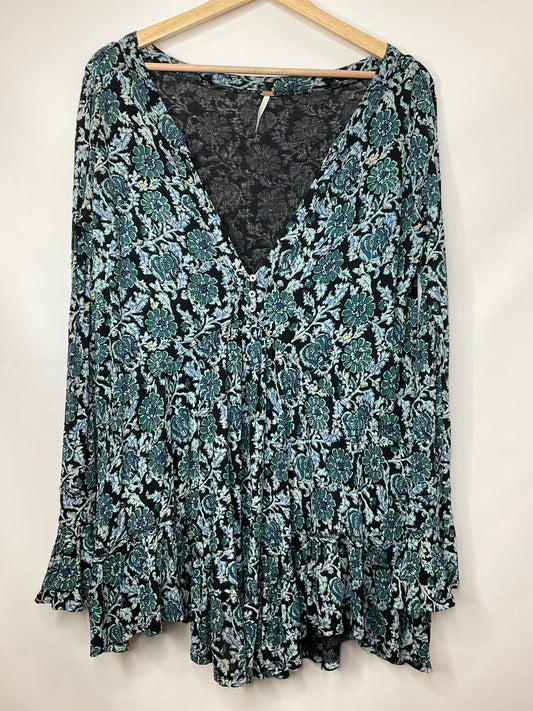 Blue Top Long Sleeve Free People, Size Xs