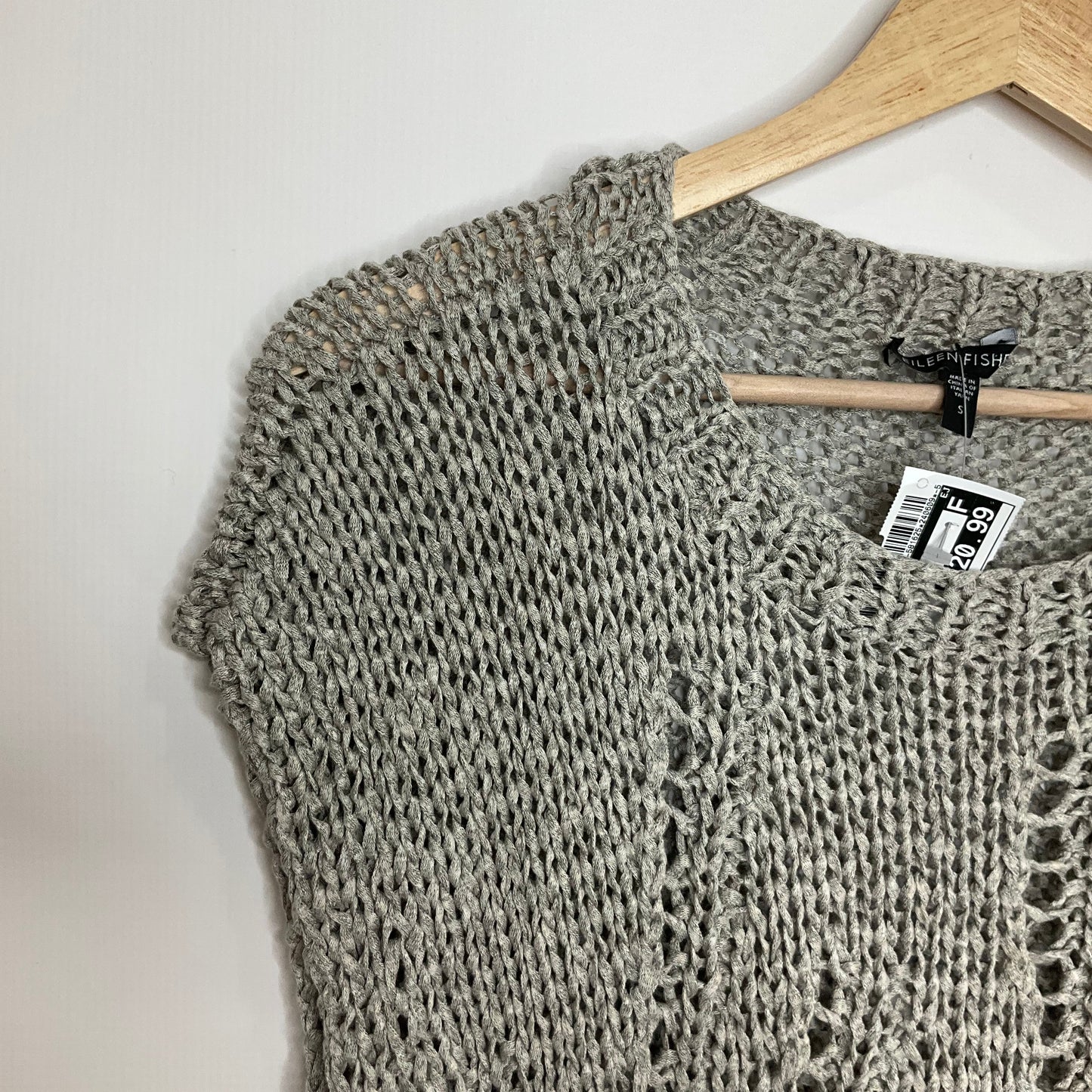Grey Vest Sweater Eileen Fisher, Size S