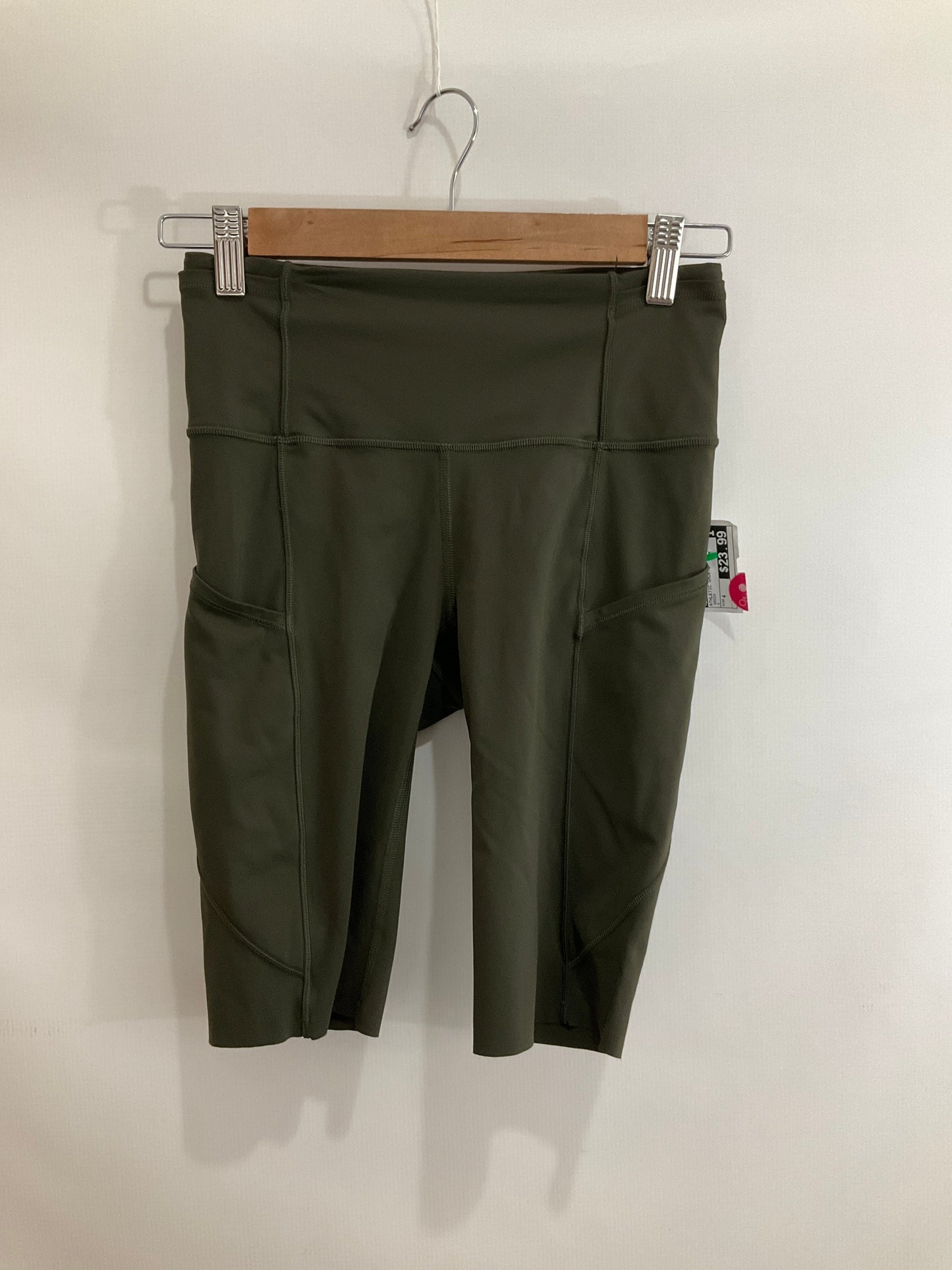 Athletic Shorts By Lululemon In Green, Size: 4