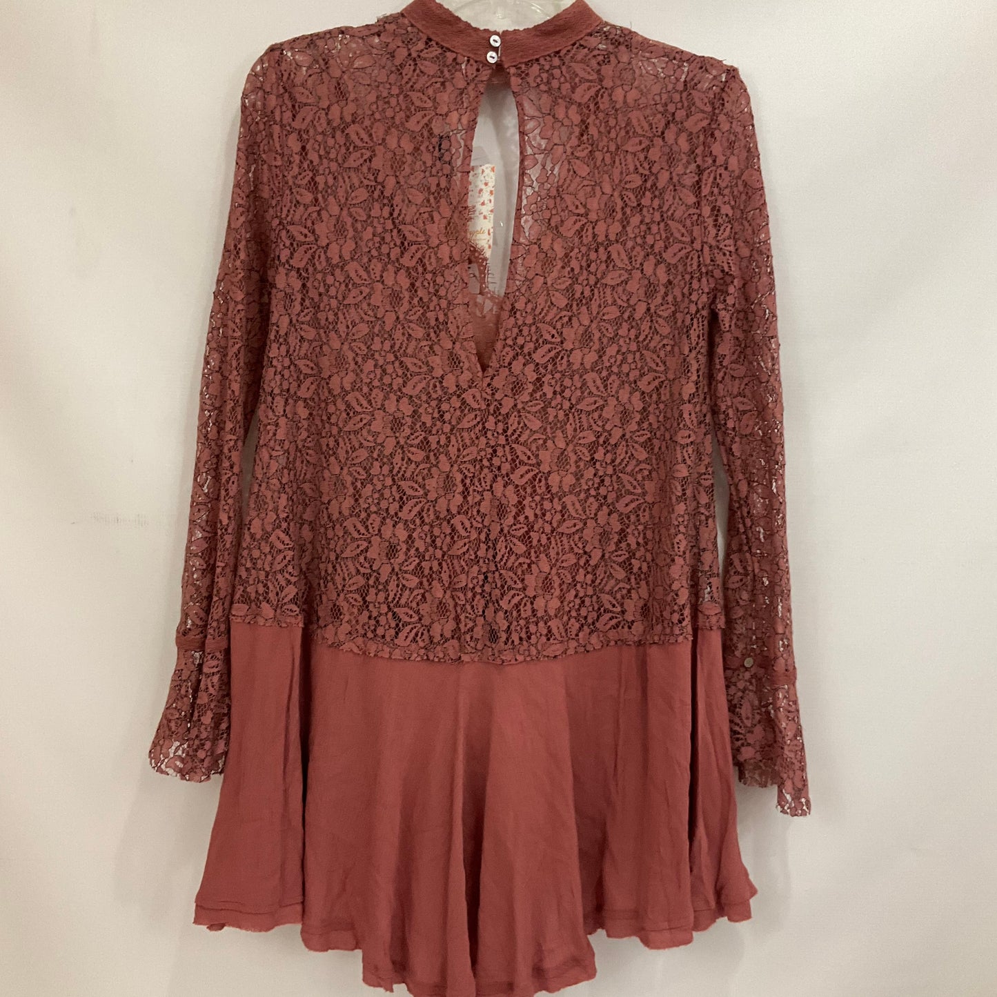 Pink Tunic Long Sleeve Free People, Size Xs