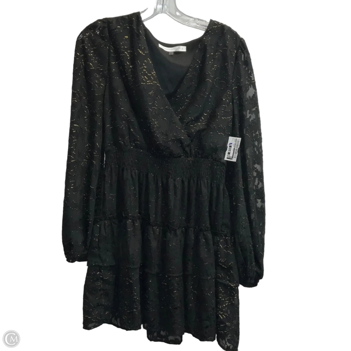 Dress Casual Short By Altard State In Black & Gold, Size: S