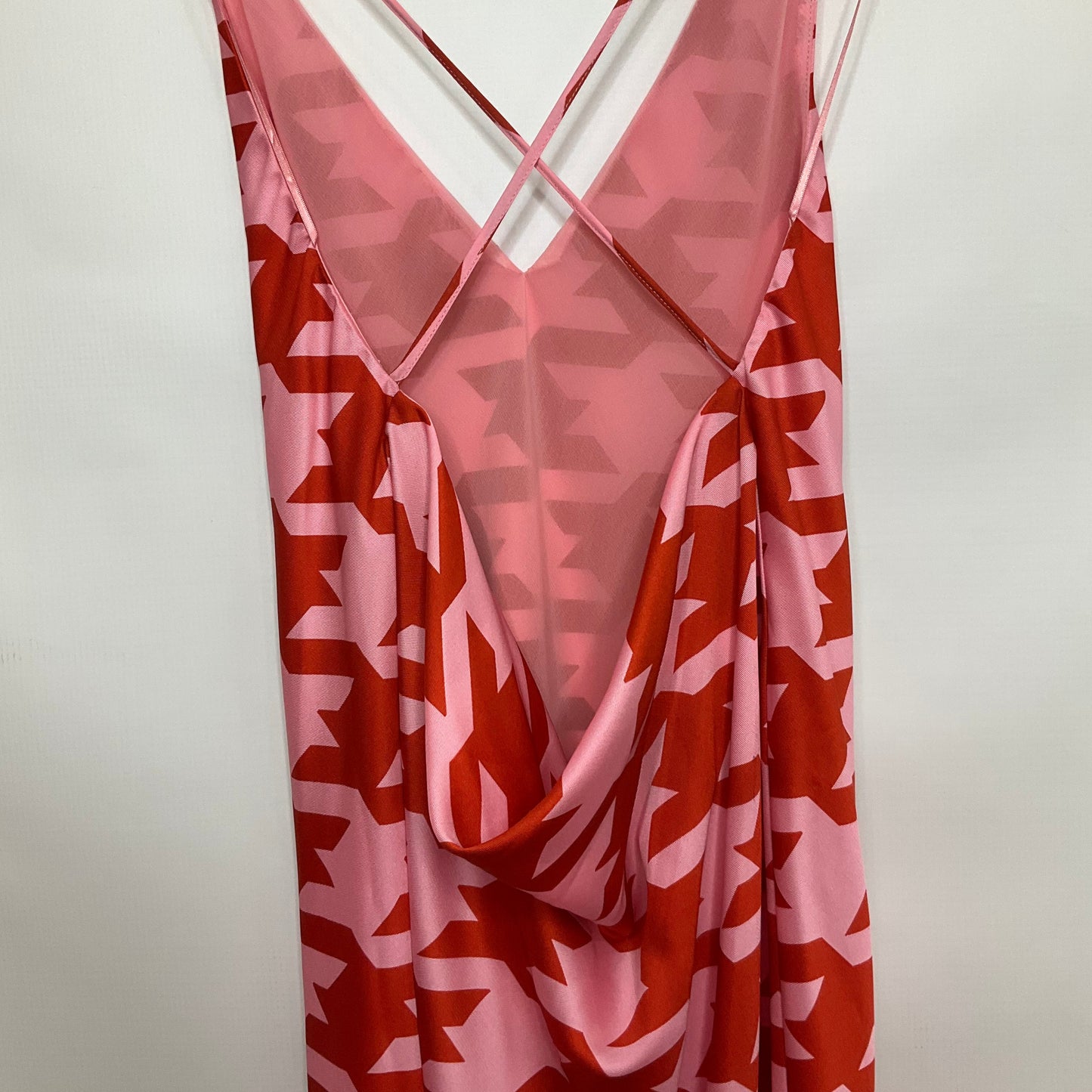 Pink & Red Dress Casual Maxi Clothes Mentor, Size 8