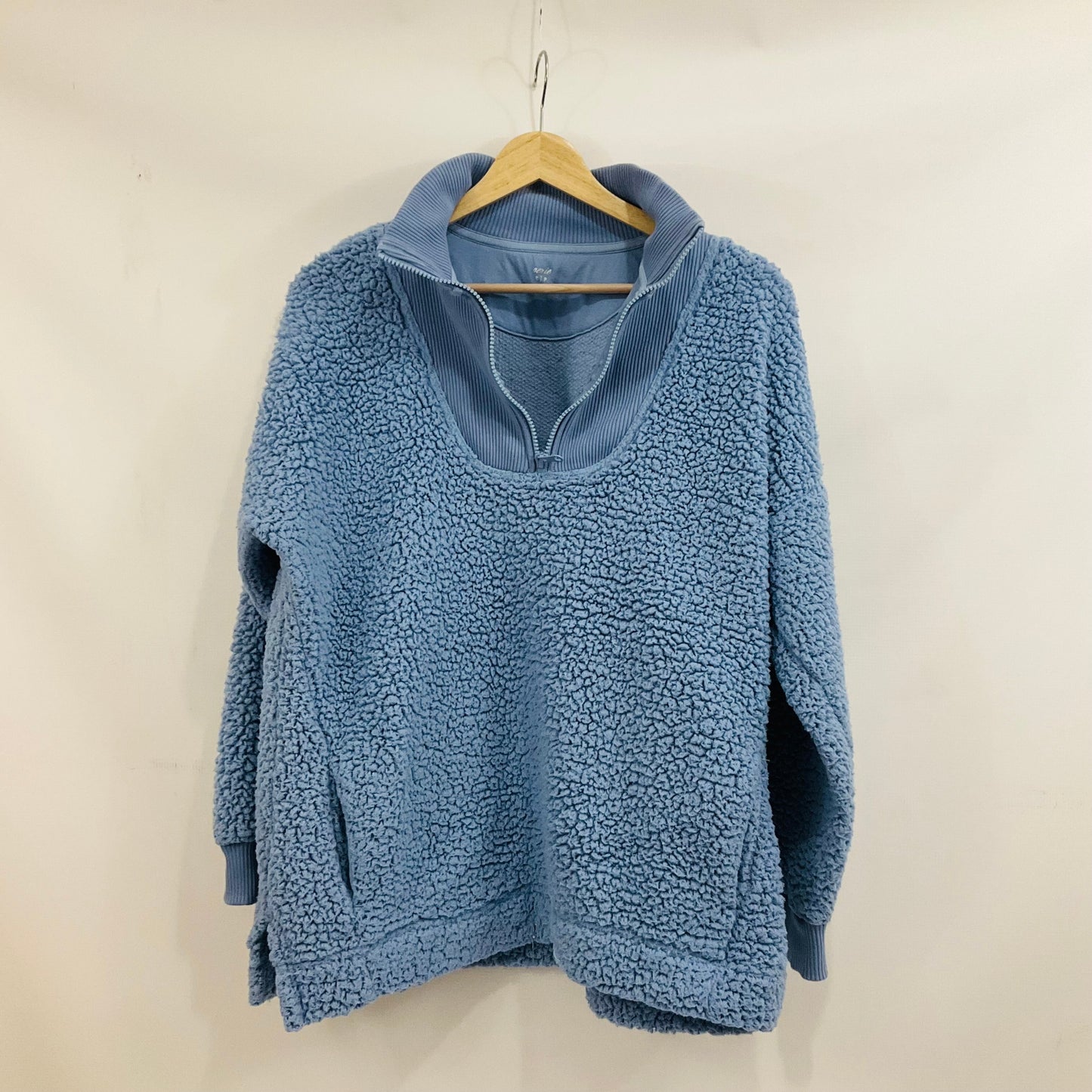 Jacket Faux Fur & Sherpa By Aerie In Blue, Size: S