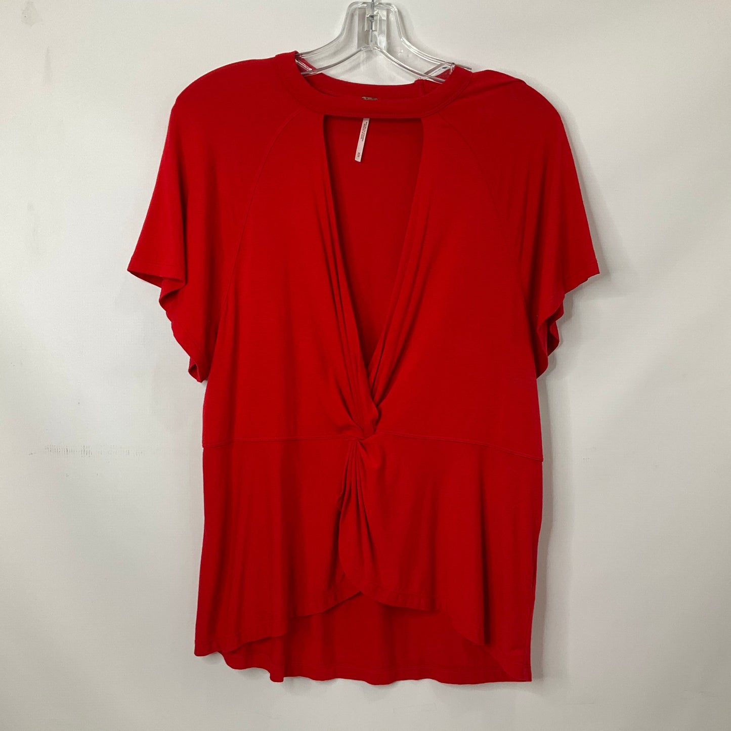Red Top Short Sleeve Free People, Size M