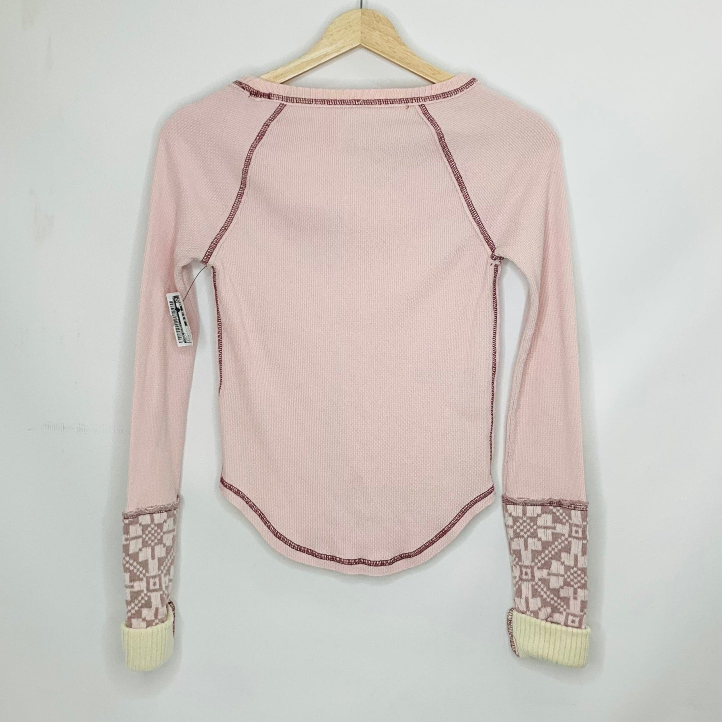 Pink Top Long Sleeve Free People, Size S