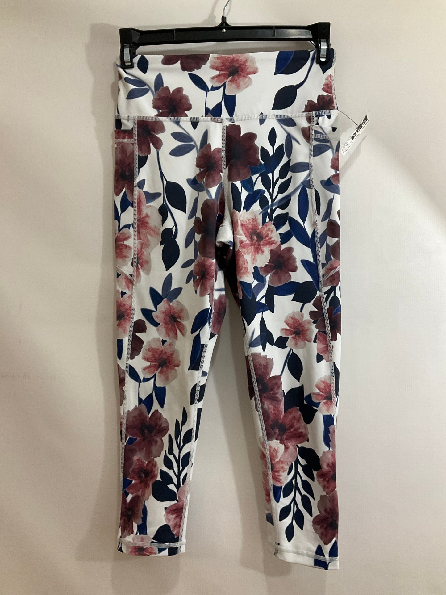 Floral Print Athletic Leggings Clothes Mentor, Size Xs