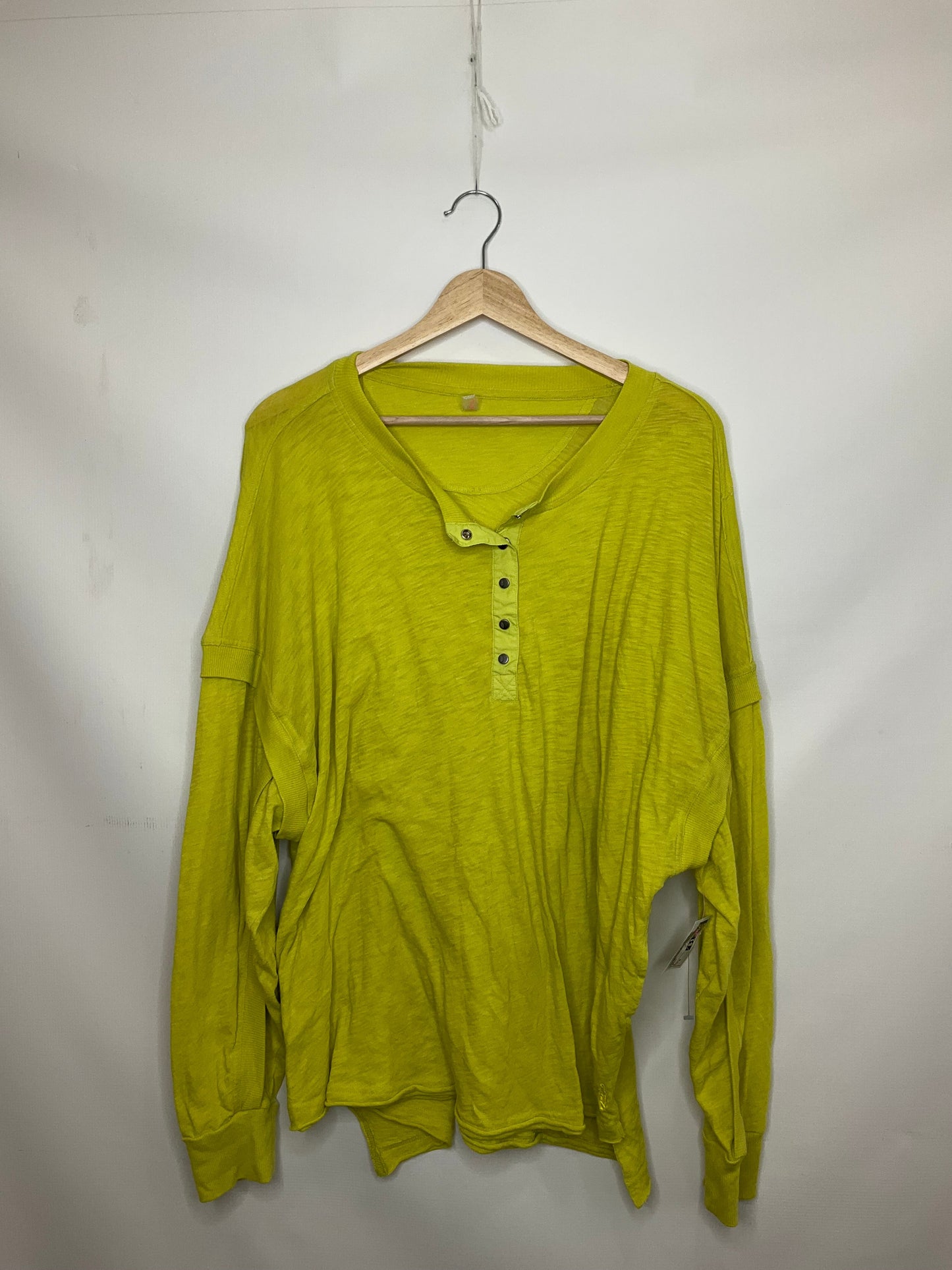 Green Top Long Sleeve Free People, Size S