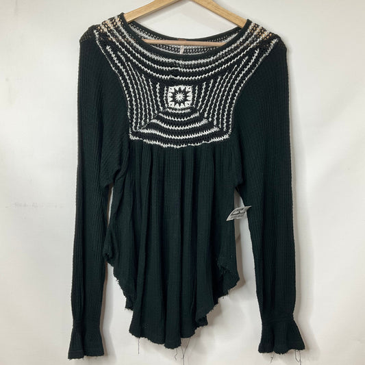 Black Top Long Sleeve Free People, Size Xs