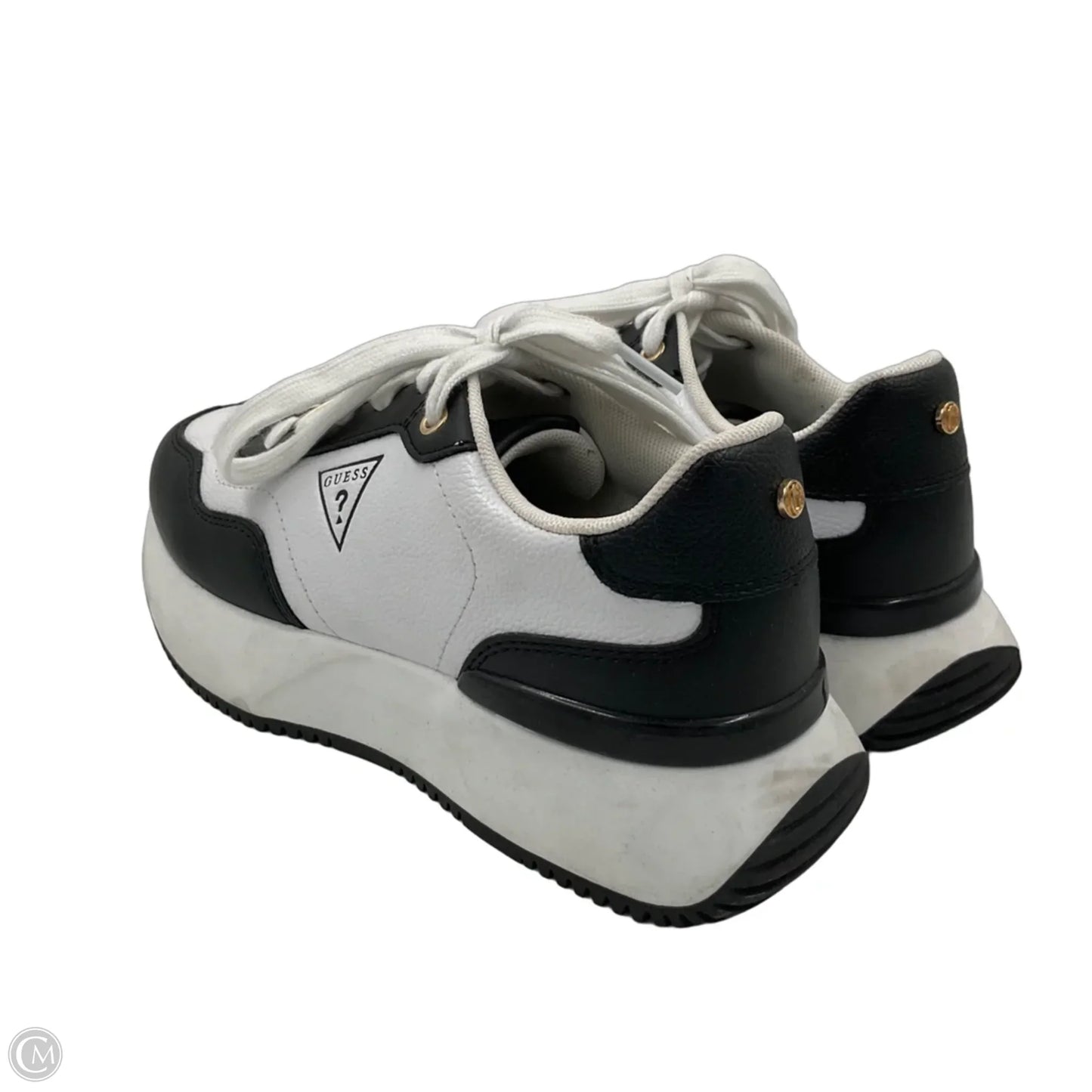 Shoes Sneakers By Guess In Black & White, Size: 7.5