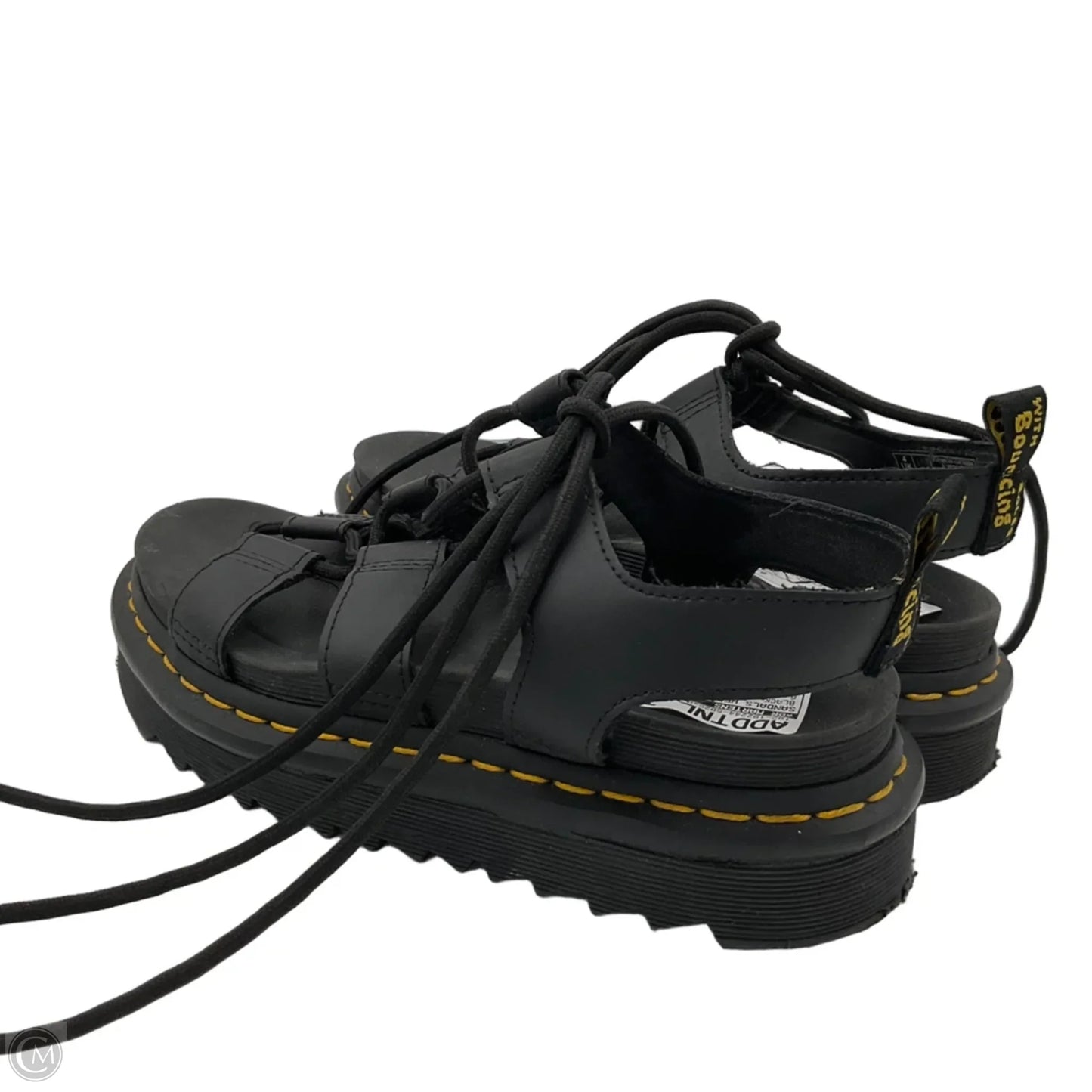 Sandals Heels Platform By Dr Martens In Black, Size: 6