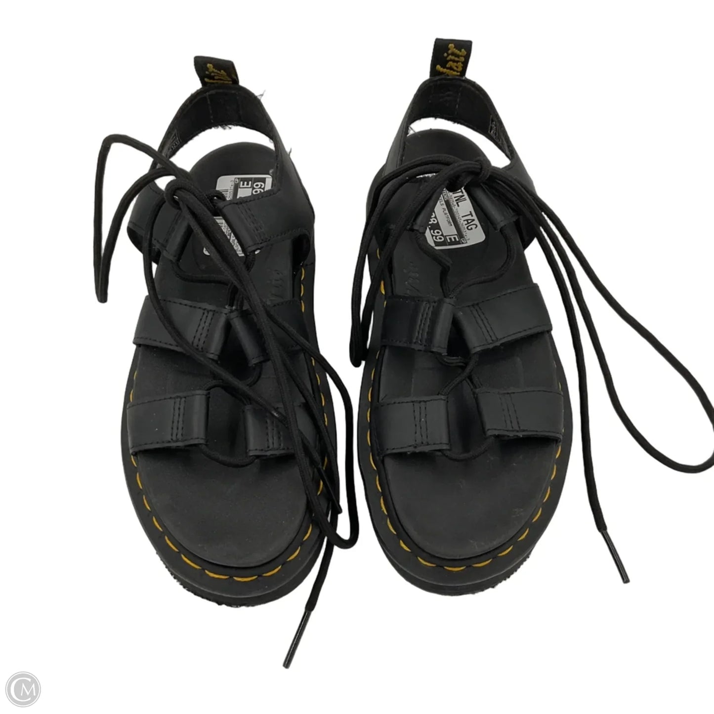Sandals Heels Platform By Dr Martens In Black, Size: 6