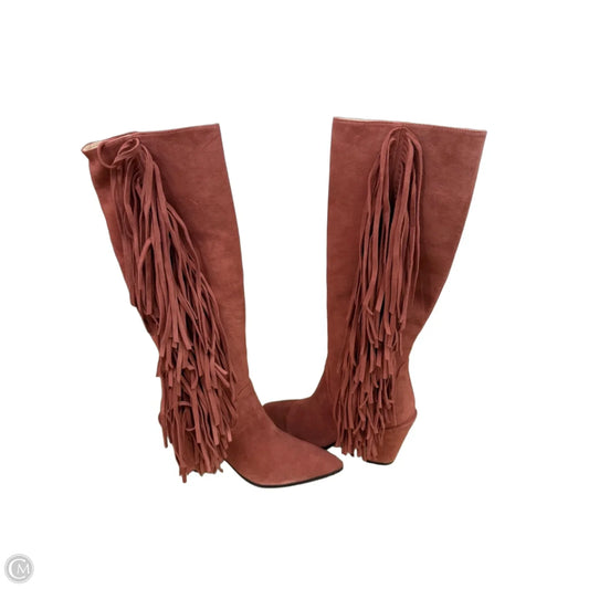 Boots Designer By Stuart Weitzman In Orange, Size: 8