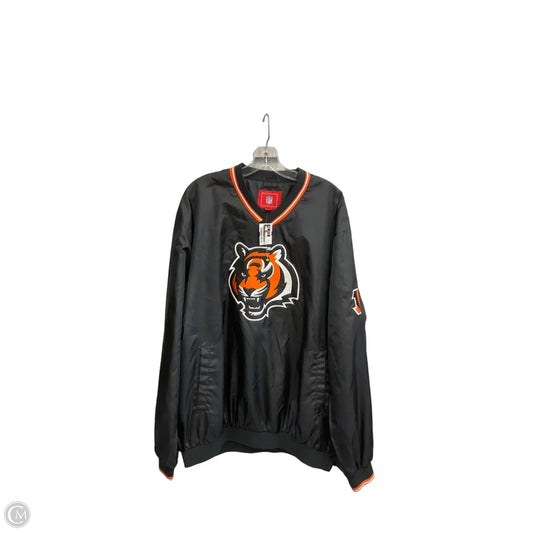 Athletic Sweatshirt Crewneck By Nfl In Black & Orange, Size: 2x