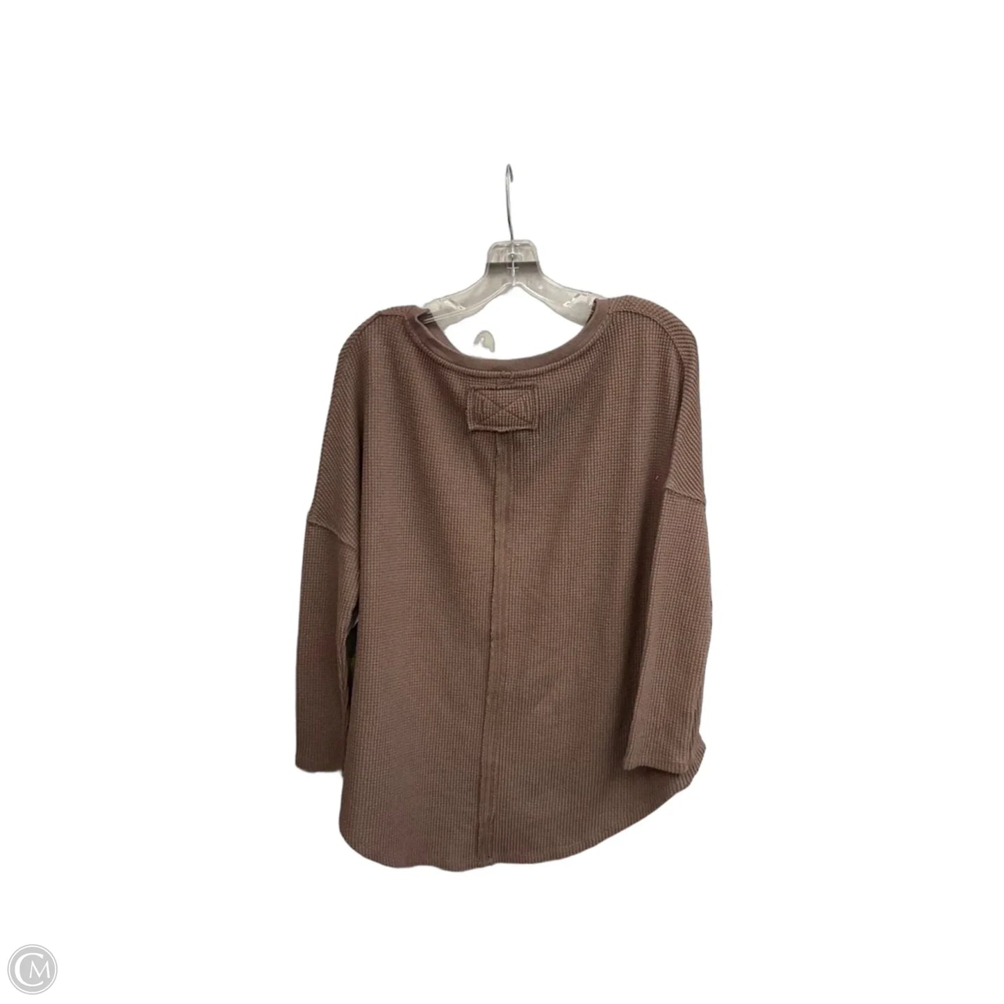 Top Long Sleeve By We The Free In Brown, Size: Xs