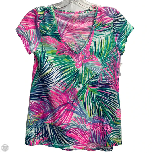 Top Short Sleeve Designer By Lilly Pulitzer In Multi-colored, Size: Xs