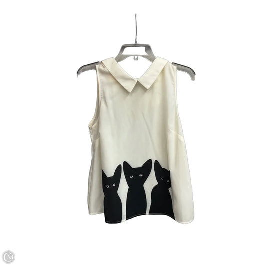 Top Sleeveless By Moon River In Cream, Size: L