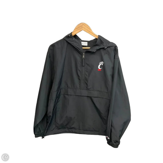 Jacket Windbreaker By Champion In Black, Size: M