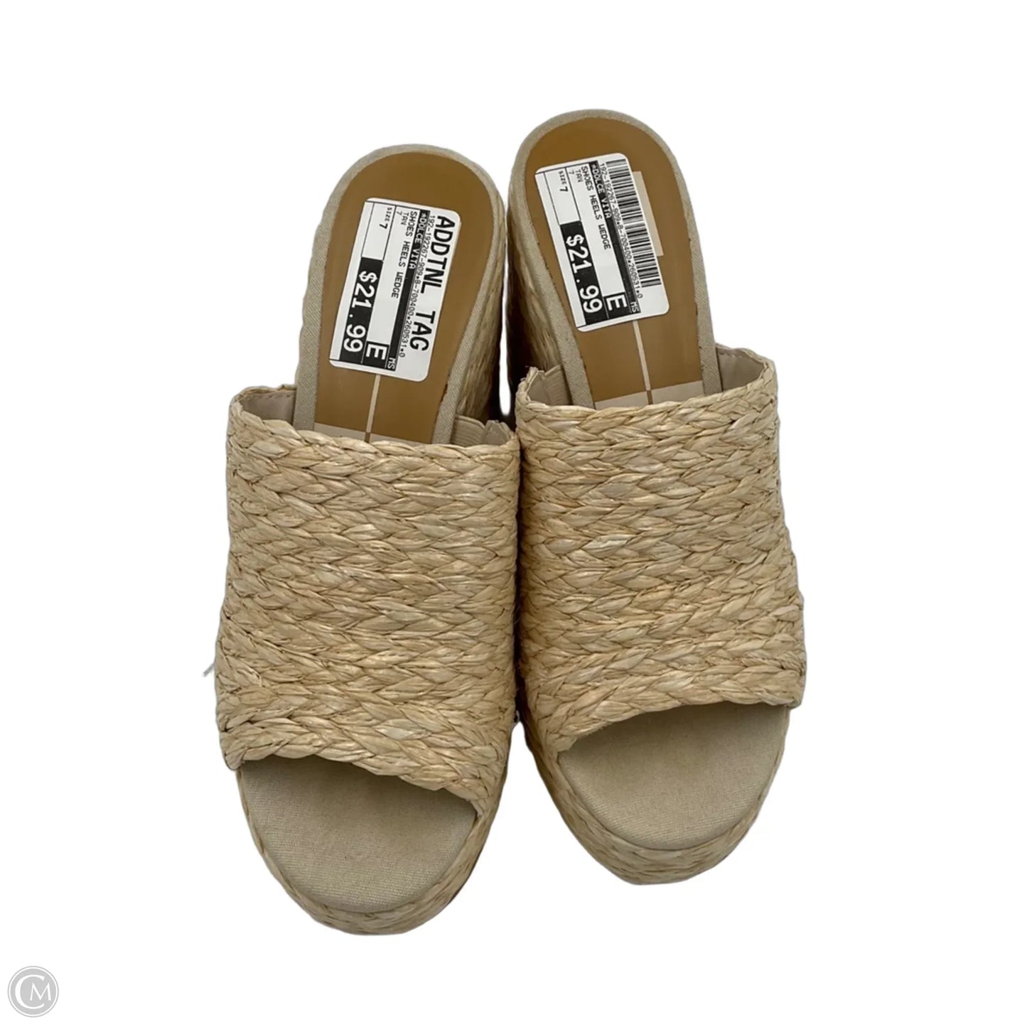 Shoes Heels Wedge By Dolce Vita In Tan, Size: 7