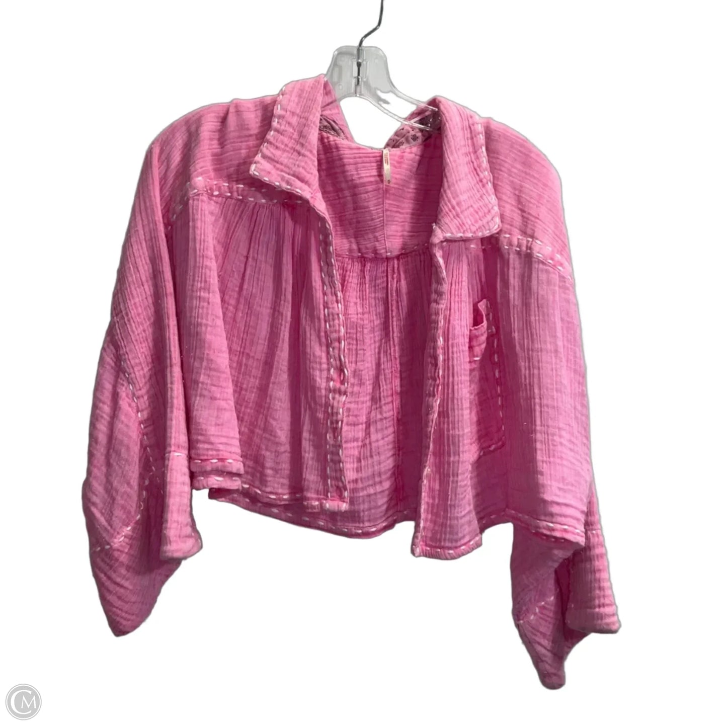Top Short Sleeve By Free People In Pink, Size: M