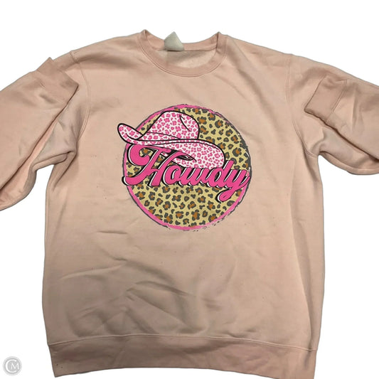 Sweatshirt Crewneck By Clothes Mentor In Pink, Size: L