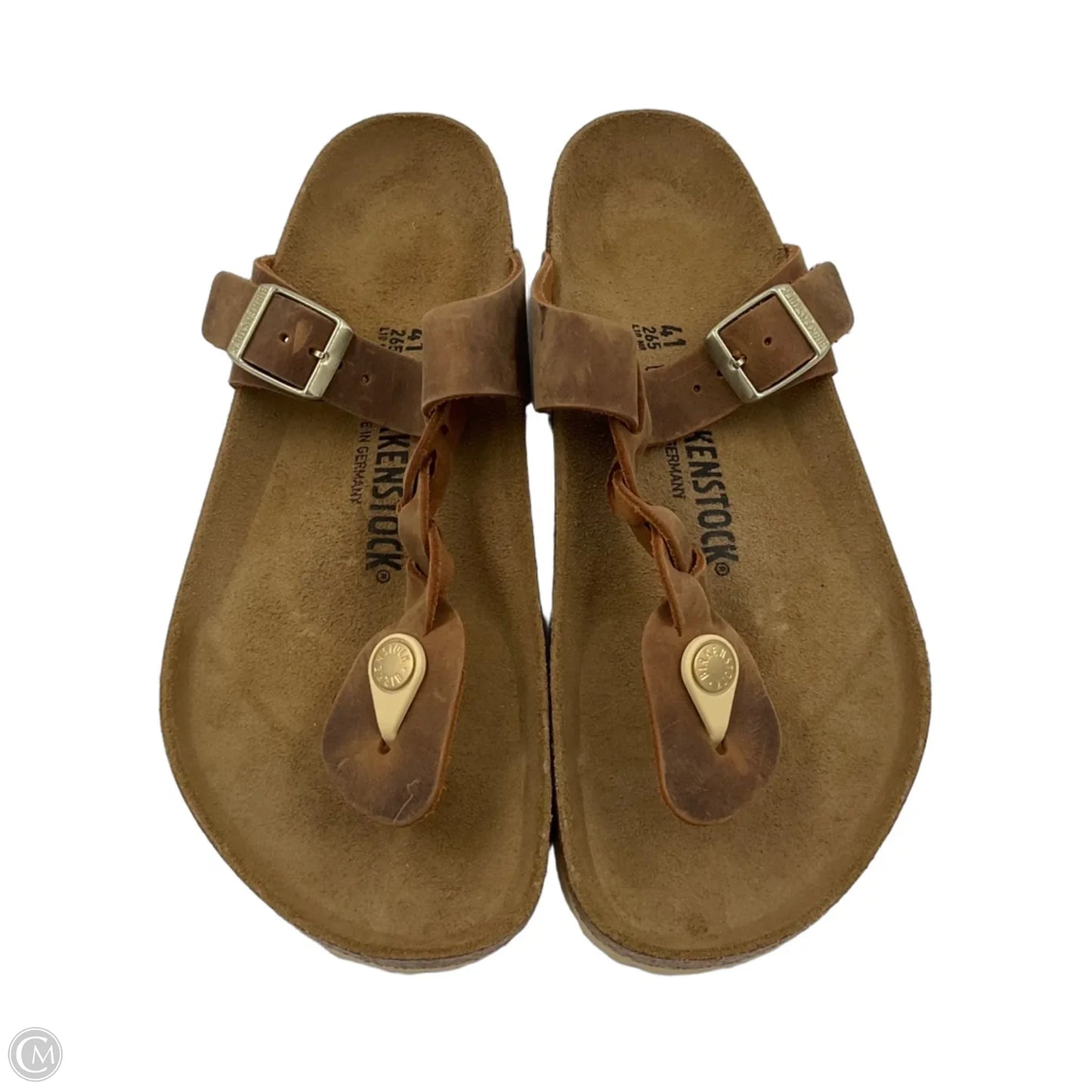 Sandals Flats By Birkenstock In Tan, Size: 7.5