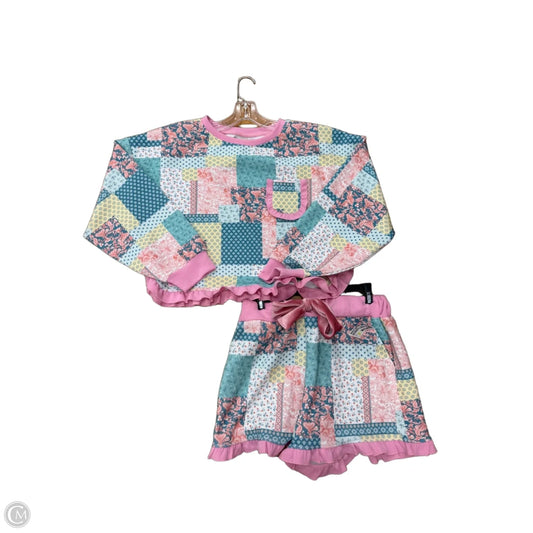 Top 2pc Short Sleeve By Simply Southern In Multi-colored, Size: M