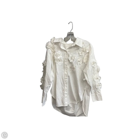 Top Long Sleeve Basic By Maeve In White, Size: S