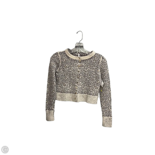 Sweater Cardigan By Free People In Animal Print, Size: Xs