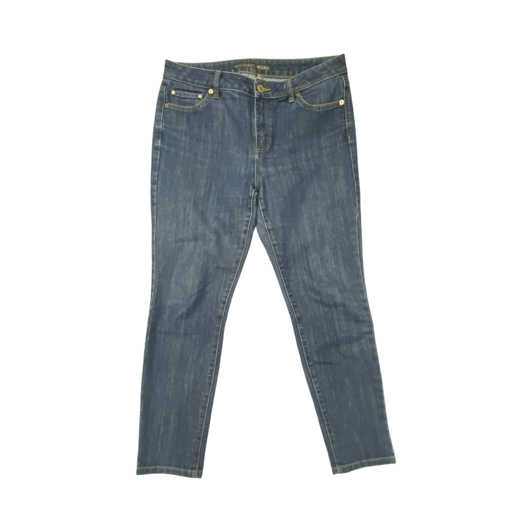 Jeans Skinny By Michael By Michael Kors In Blue Denim, Size:10P