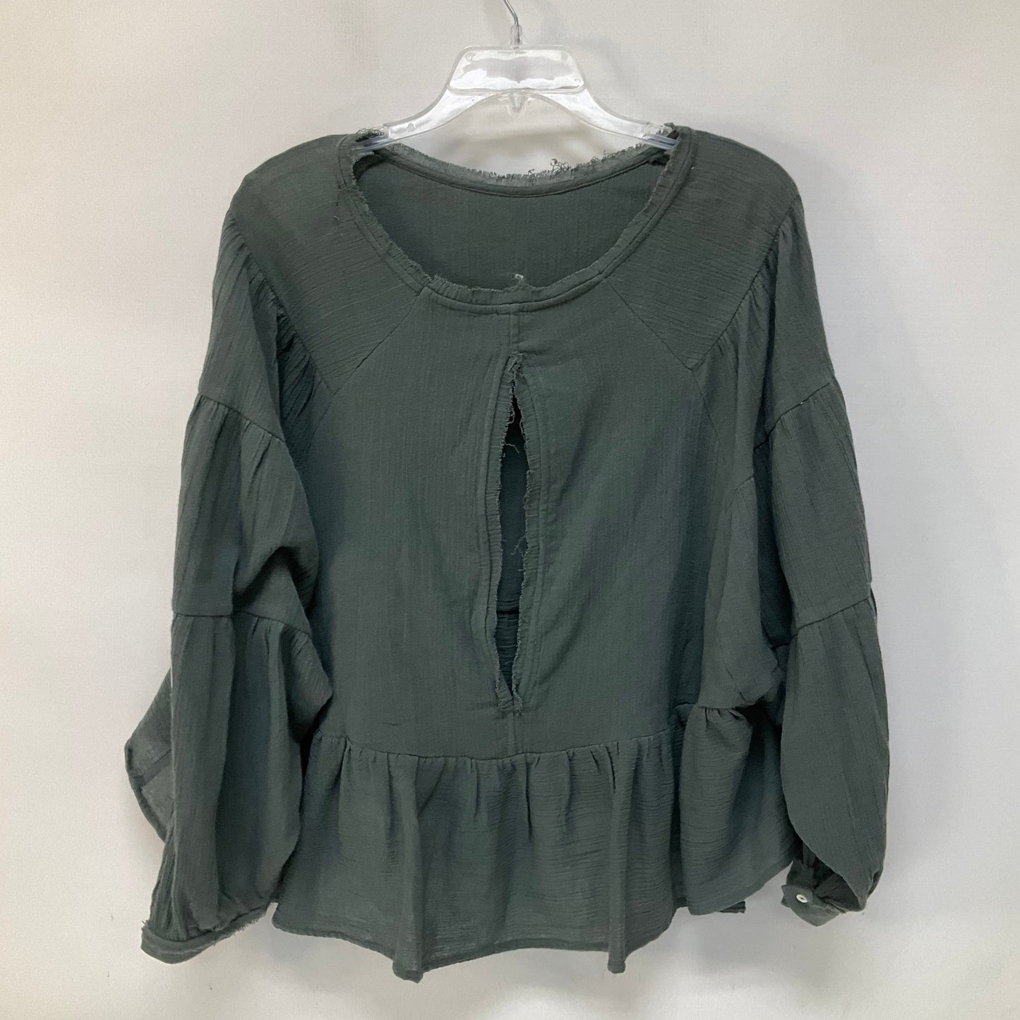 Grey Top Long Sleeve Free People, Size S