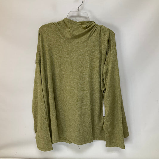 Yellow Athletic Top Long Sleeve Collar Athleta, Size 3x