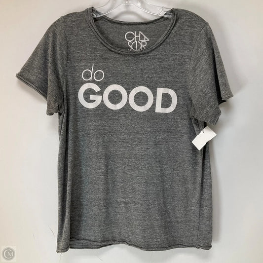 Top Short Sleeve By Chaser In Grey, Size: M