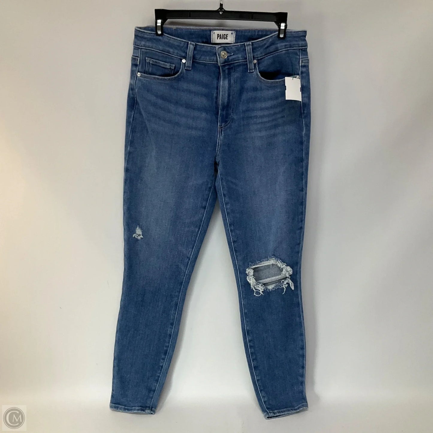 Jeans Skinny By Paige In Blue Denim, Size: 10
