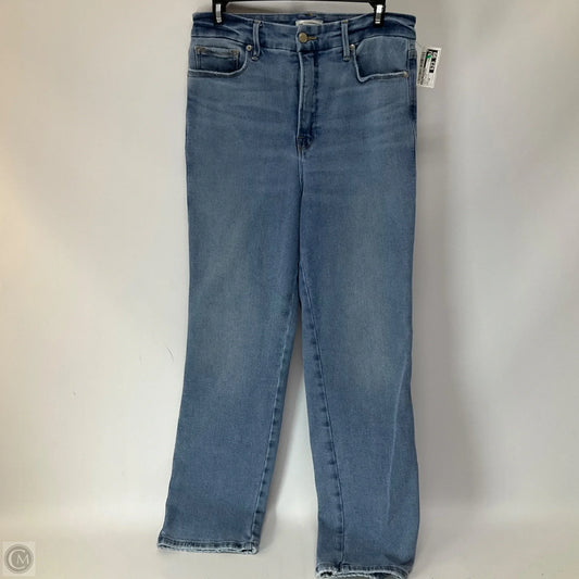 Jeans Straight By Good American In Blue Denim, Size: 10