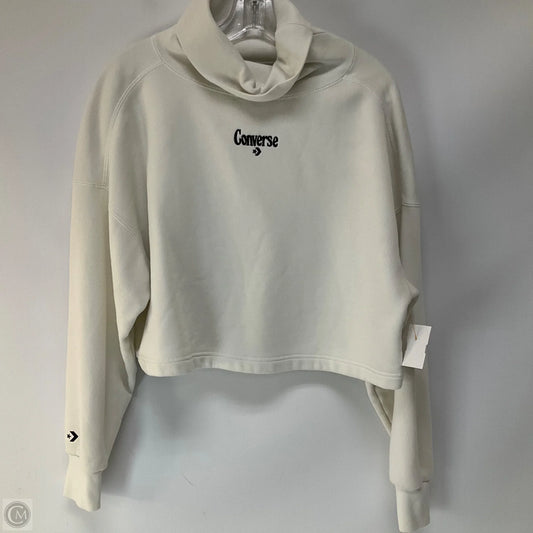 Athletic Sweatshirt Collar By Converse In White, Size: S