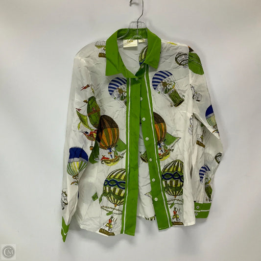 Top Long Sleeve By Anthropologie In Floral Print, Size: M