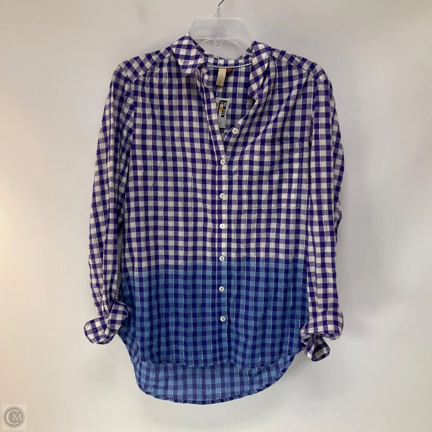 Top Long Sleeve By Anthropologie In Blue, Size: M