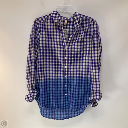 Top Long Sleeve By Anthropologie In Blue, Size: M
