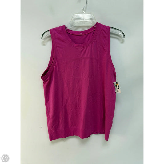 Athletic Tank Top By Lululemon In Pink, Size: 8